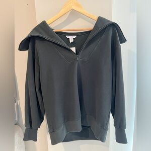 New Athleta Ottoman Rib 1/4 Zip Sweatshirt